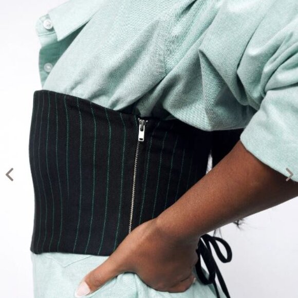 Wildfang Empower Pinstripe 6-Way Corset - Picture 3 of 4